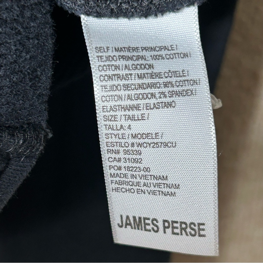 Standard James Perse Blazer Jacket‎ Womens Size 4 XL Black Shawl Collar 1 Button - Picture 8 of 13